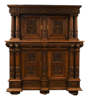 Antique Carved Wood Cabinet