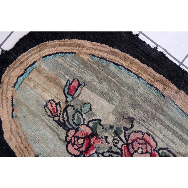 1900s, Handmade Vintage American Hooked Rug 2.4' X 3.4' For Sale - Image 4 of 8