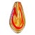 Mid-Century Murano Teardrop Vase With Atomic Swirl For Sale