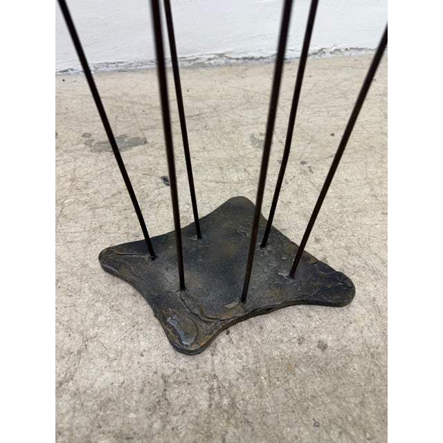 Torch-Cut Brutalist Iron Cattail Table or Floor Sculpture, 1960s For Sale - Image 11 of 13