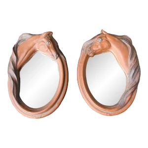 1980s Equine Wall Mirrors- Set of 2