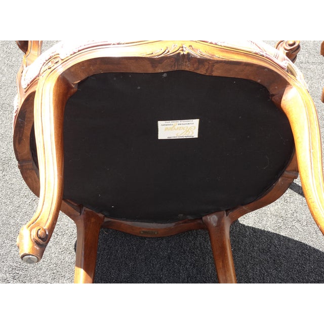 Pair of Vintage Karges French Style Plaid Side Chairs 2of2 For Sale - Image 12 of 12