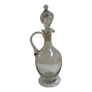 Vintage Berry Brothers Magnum Champagne Decanter Clear Crystal Glass With Stopper 12" Tall For Sale