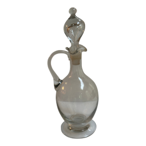 Vintage Berry Brothers Magnum Champagne Decanter Clear Crystal Glass With Stopper 12" Tall