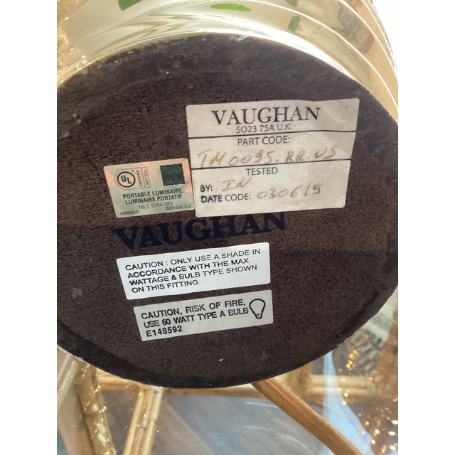 Vaughan "Bologna" Unlaquered Brass Table Lamps restored - a Pair For Sale In Atlanta - Image 6 of 9