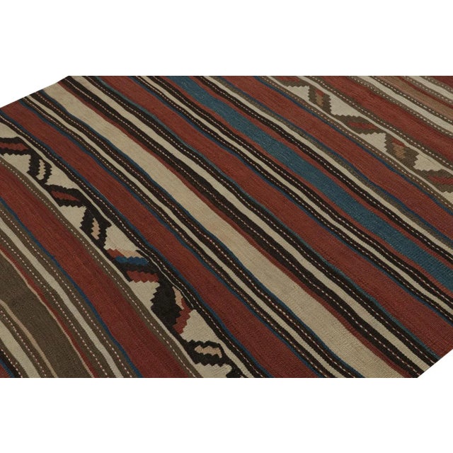 Rug & Kilim 1950s Vintage Tribal Kilim Rug in Polychromatic Geometric Patterns by Rug & Kilim For Sale - Image 4 of 7