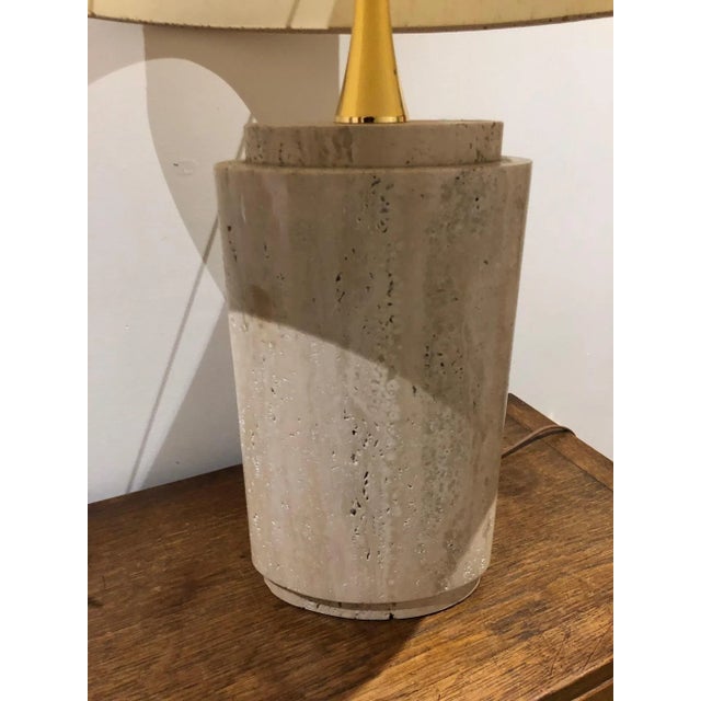 1970s Travertine Table Lamp, 1970s For Sale - Image 5 of 9