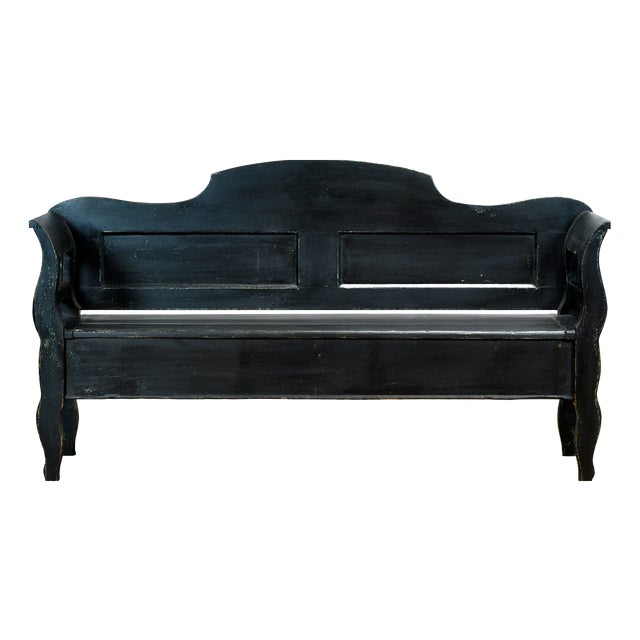 Antique Pine Drop-Top Bench, 1900s For Sale