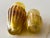 1970s Pair of Small Gold Budvases- Mouth Blown One of a Kind For Sale - Image 4 of 9