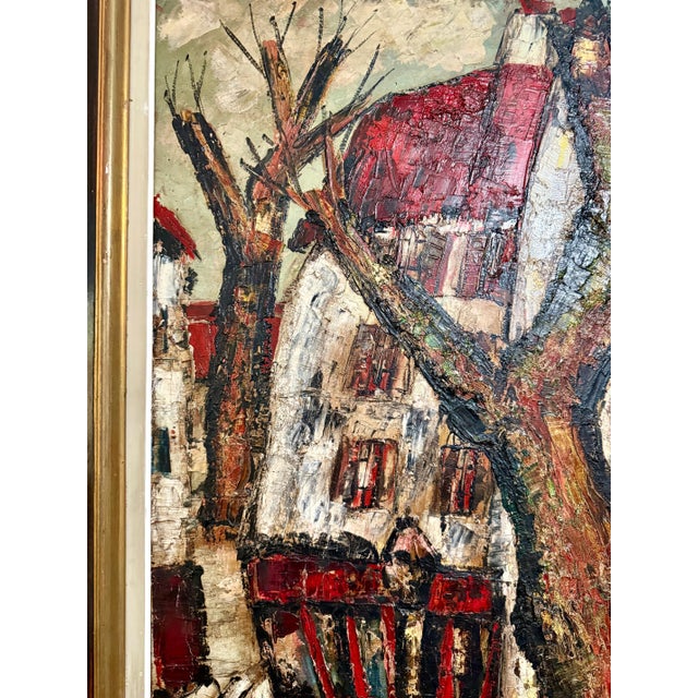 Henri d'Anty, French Modernist Large Paris Street Oil Painting Expressionist Henry D'anty, c.1960's For Sale - Image 11 of 13