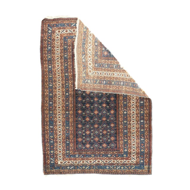 Late 19th Century Antique Kuba Rug 4'1'' x 5'9'' For Sale - Image 5 of 12