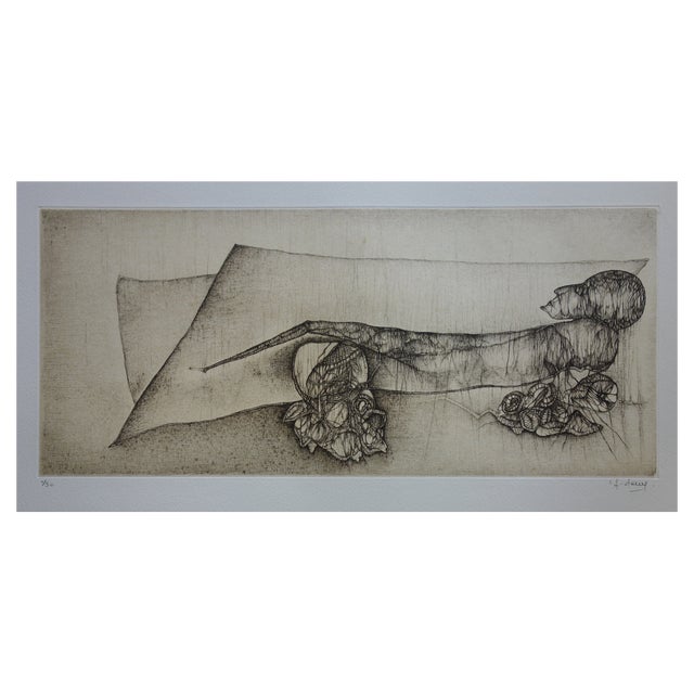 Fred Deux, The Dreamer, Original Etching For Sale