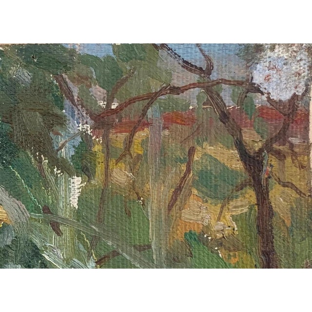 Realism Spring Landscape Antique Oil Painting Original Art Ukrainian artistSokolovsky G. 12-17 1960s For Sale - Image 3 of 6