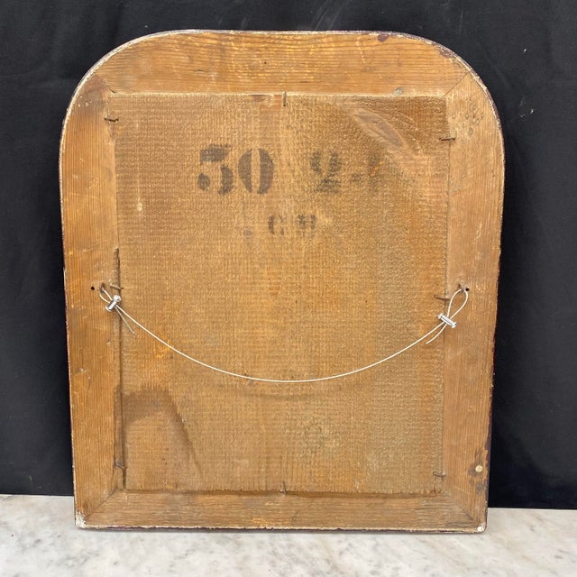 Wood Antique French Louis Philippe Faux Bois Painted Wood Mirror For Sale - Image 7 of 7