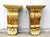 A striking pair of antique gilt wood wall corbels with rich Baroque / Rococo character, hand-carved detail, and a warm...