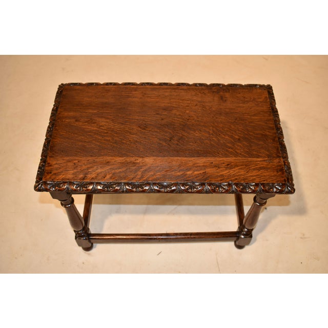 Late 19th Century English Oak Carved Stool For Sale In Greensboro - Image 6 of 7