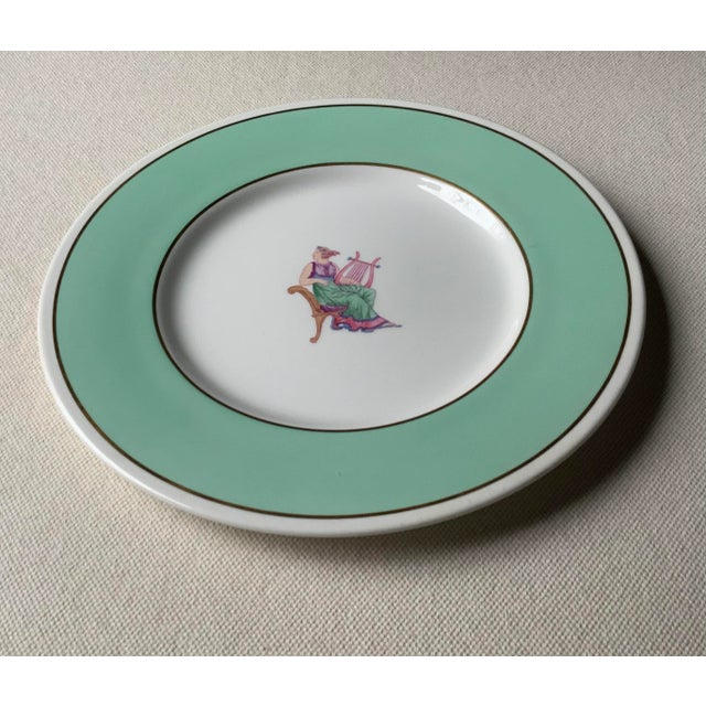 Spode Copeland Hand-Painted Neoclassical Serving Plate/Charger With Aqua Border, c.1900, 10.5" For Sale - Image 17 of 18