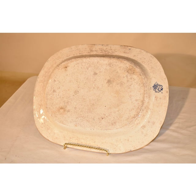 Ceramic 19th Century Blue Willow Stone China Platter For Sale - Image 7 of 11