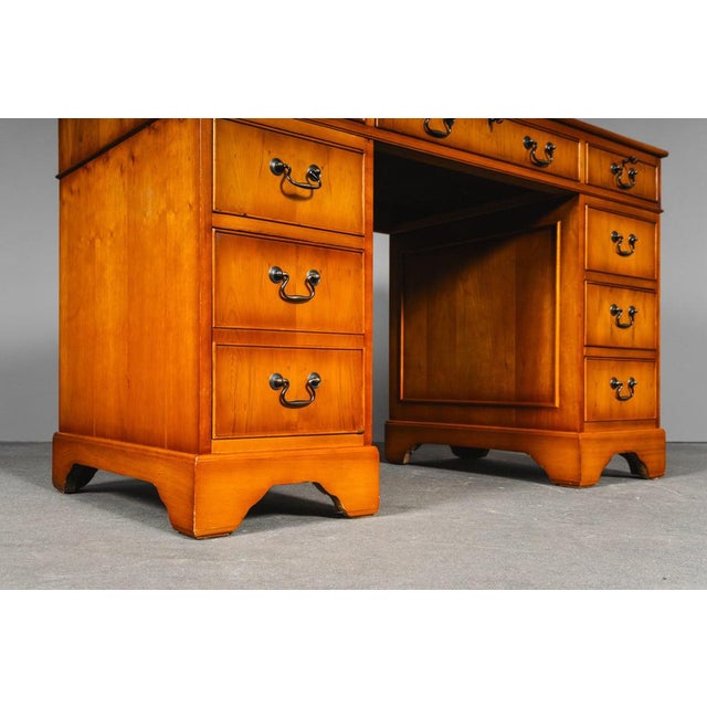 English Desk in Leather & Pine, 1800s For Sale - Image 11 of 18