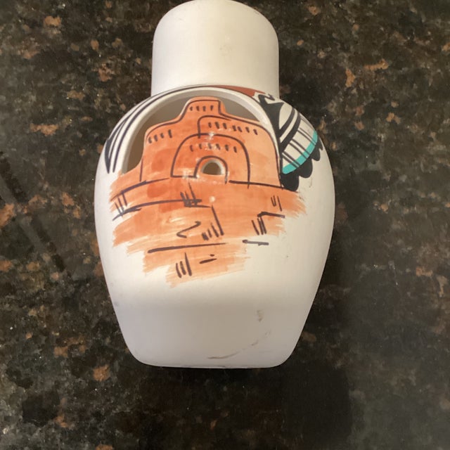 Cream Native American Vases For Sale - Image 8 of 11