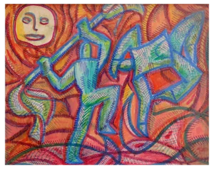 Lidija Auza, Dance, 1960s, Mixed Media on Paper