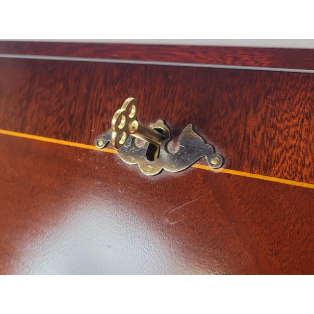 Wood Vintage Writing Bureau Desk from Ashmore Furniture, 1999 For Sale - Image 7 of 18
