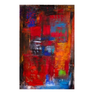 Welcome Home — Abstract Original Painting, Acrylic on Unstretched Canvas, 48 × 30 In, Vertical Format For Sale