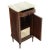 Tall Narrow Walnut Marble Top Night Stands End Table Cabinet Porcelain Insert For Sale - Image 13 of 13