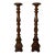 1960s Vintage Pair of Anglo Indian Carved Mahogany Candle Stands For Sale