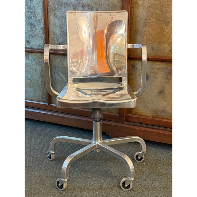 Design Plus Gallery presents the Hudson Swivel Arm Chair from Emeco. The Hudson arm chair is a spectacular update backed...