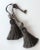 Pair of Ash Gray and Stone Colored Beaded Key Tassels - H 4.75" For Sale - Image 9 of 12