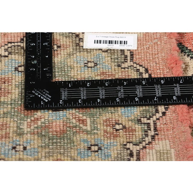 Zeki Muren Vintage Turkish Sivas Rug - 03'00 X 07'02 For Sale In Dallas - Image 6 of 9