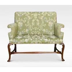 Queen Ann Style Walnut Framed Settee, 1890s For Sale - Image 5 of 8