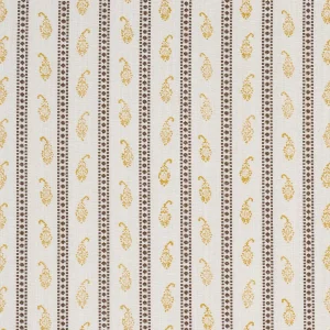 SAMPLE - Schumacher X Rita Konig Eddie Woven Hand Block Print Fabric In Yellow