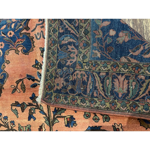 Traditional Antique Persian Mohajeran Sarouk Tree of Life Rug For Sale - Image 3 of 7