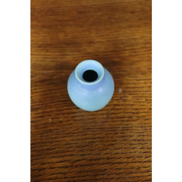 Late 20th Century Antique Van Briggle Pottery Vase in Ming Blue Glaze, Early 20th Century For Sale - Image 5 of 8