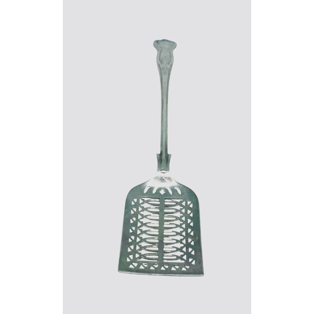 Vintage English Silver Plate Epns 13 1/4" Victorian Style Slotted Asparagus Server For Sale - Image 4 of 12