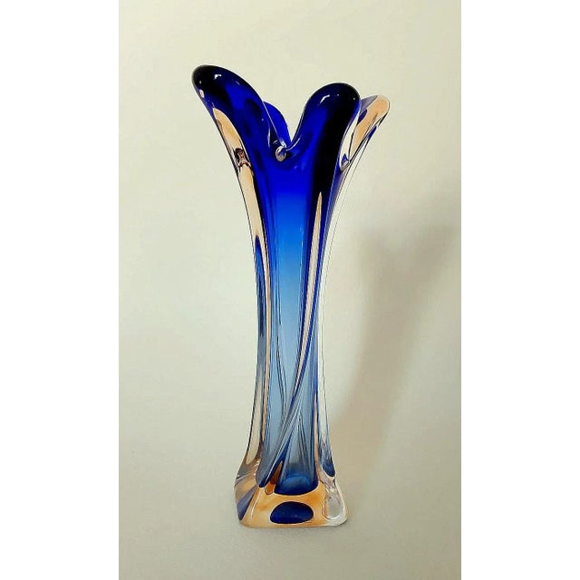 Mid-Century Murano Submerged Vase, Italy, 1970s For Sale - Image 5 of 5
