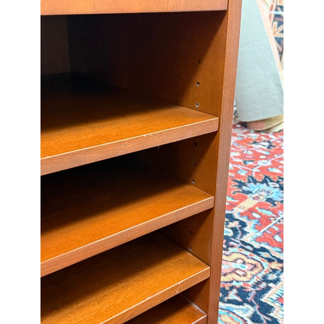 Wood Cherry Wood Media Storage Cabinet, Vintage For Sale - Image 7 of 12