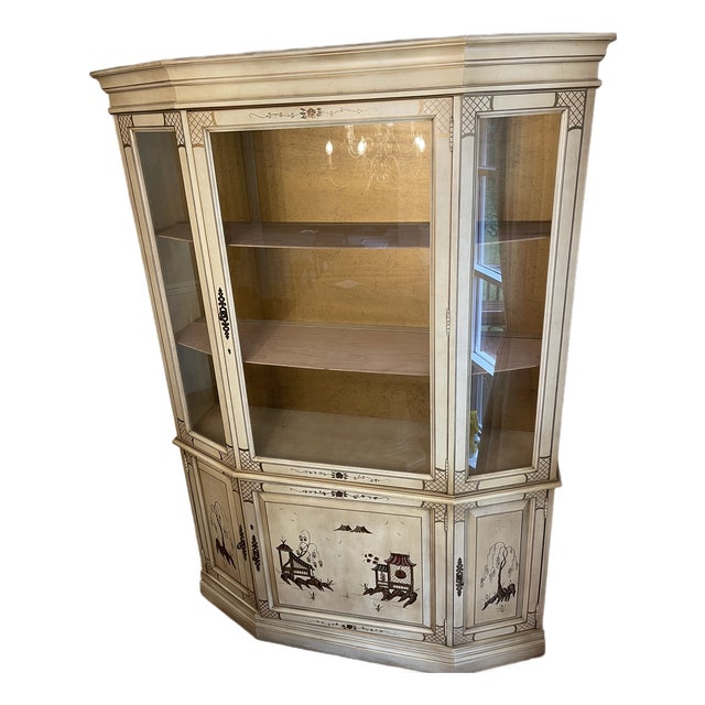 1980s Chinoiserie China Cabinet by Jasper Cabinet For Sale