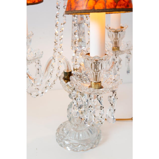 Czech Crystal Girandole Table Lamp, 1970s For Sale - Image 8 of 10
