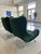 Metal Marco Zanuso Green Velvet Mohair "Senior" Lounge Chairs - A Pair For Sale - Image 7 of 16
