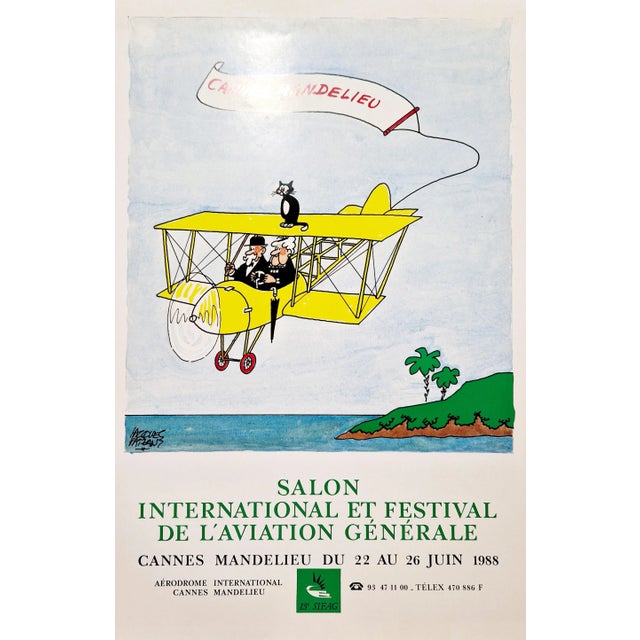 Jacques Faizant, International Air Show and Aviation Festival 1988, Original Poster For Sale