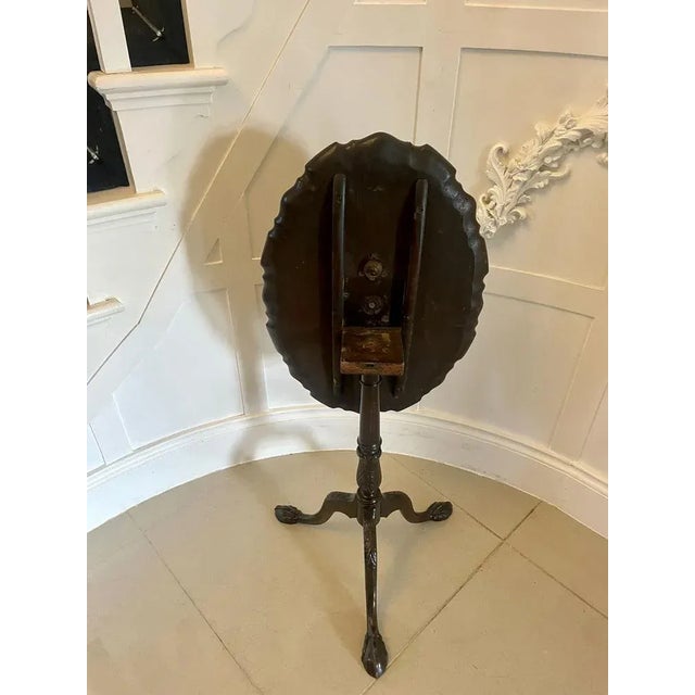 Brown Antique Victorian Carved Mahogany Lamp Table, 1870 For Sale - Image 8 of 13