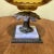 Mid 20th Century Vintage Tobacciana Heavy Amber Glass Marble and Brass For Sale - Image 4 of 6