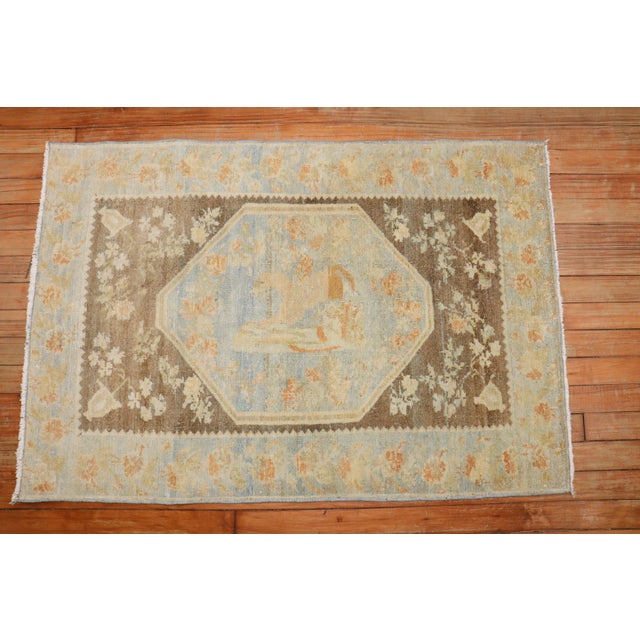 Textile Zabihi Collection Dramatic Persian Kurd Bidjar Antique Rug For Sale - Image 7 of 7