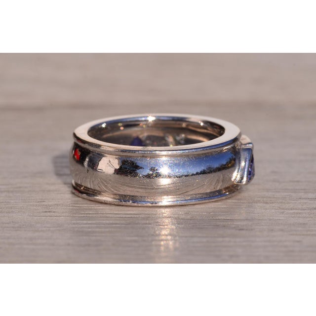 The Salinas River: Contemporary Tanzanite and Natural Diamond Ring, Size 6.25 For Sale In Philadelphia - Image 6 of 10