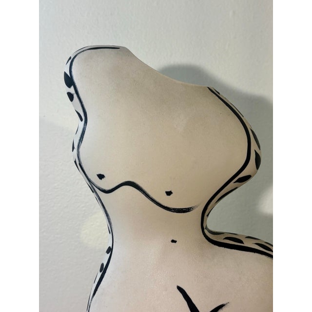 Large Vintage Figural Woman Studio Pottery Vase by Donna Polseno For Sale - Image 4 of 10