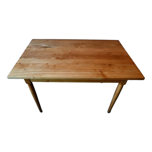Scandinavian Bistro Table in Light Wood, 1960s For Sale