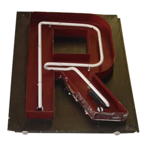 Large Vintage Neon Marquee Letter "R" From Pan American Auditorium